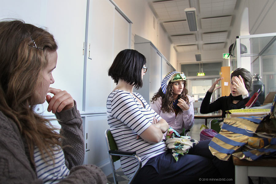 Julia Stevens, Malena Persson, Victoria Towliat och Emina Hrustic. Musikalen Aida