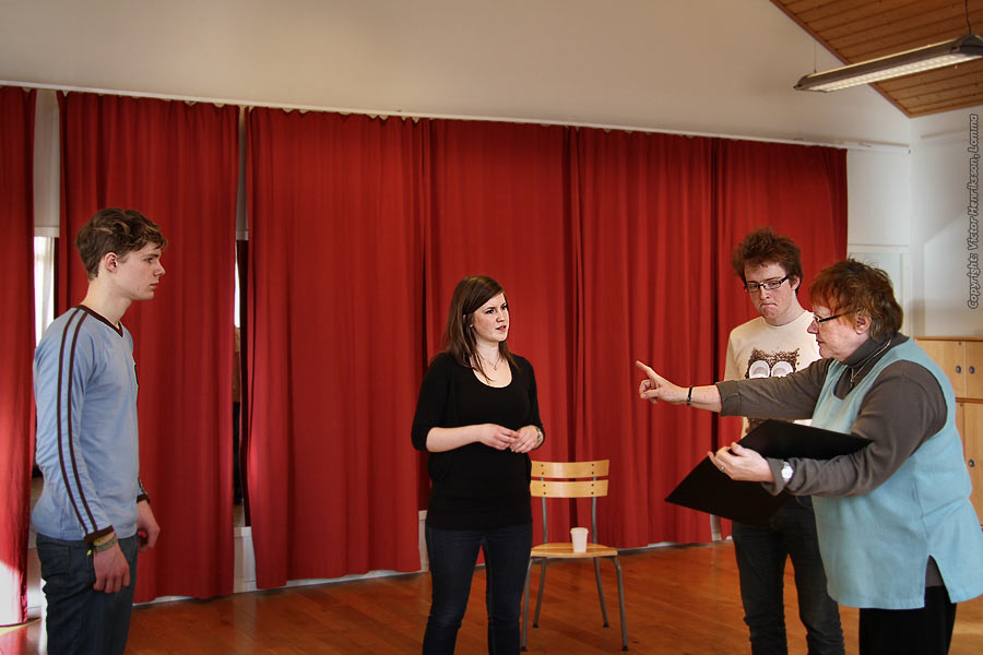 Albin Hellberg, Johanna Brännström, Haldor Lorimer Olsson och Veronica Sinclair i musikalen Aida, Foto: Victor Henriksson, Lomma