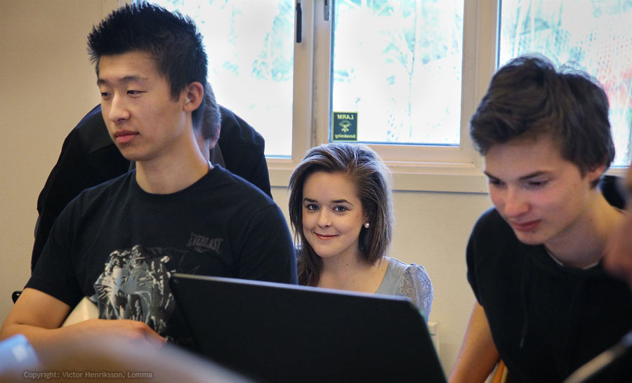 David Sun, Moa Forsshéll och Karl Arheden. Aida the musical